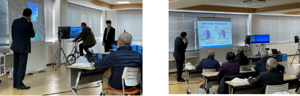 燕市「交通安全危険予測シミュレーターを使った交通安全教室」を開催しました