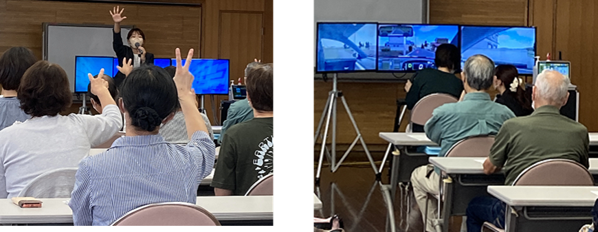 越谷市「交通安全危険予測シミュレーターを使った交通安全教室」を開催しました