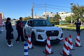 中学校で自転車安全運転講習を実施しました！
